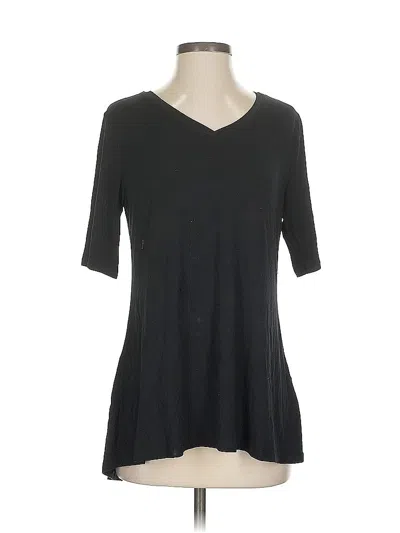 Pre-owned H By Halston Short Sleeve T-shirt In Black