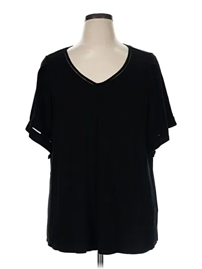 Pre-owned H By Halston Short Sleeve T-shirt In Black