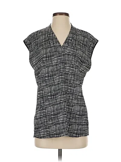 Pre-owned H By Halston Sleeveless Blouse In Black