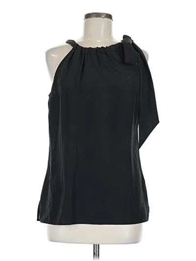 Pre-owned H By Halston Sleeveless Blouse In Black