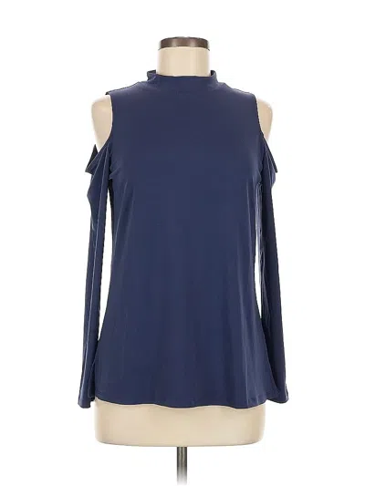 Pre-owned H By Halston Sleeveless Blouse In Blue