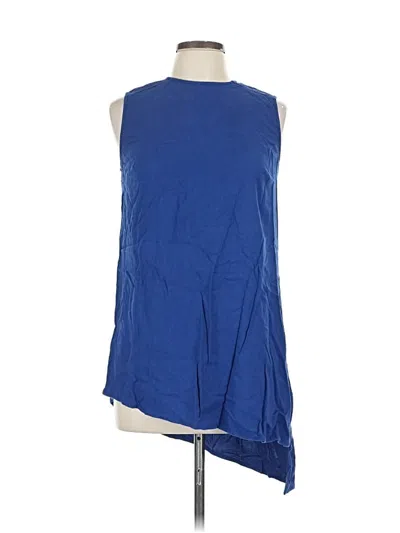 Pre-owned H By Halston Sleeveless Blouse In Blue