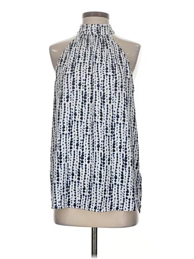 Pre-owned H By Halston Sleeveless Blouse In Blue