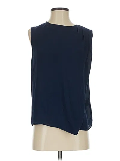 Pre-owned H By Halston Sleeveless Blouse In Blue