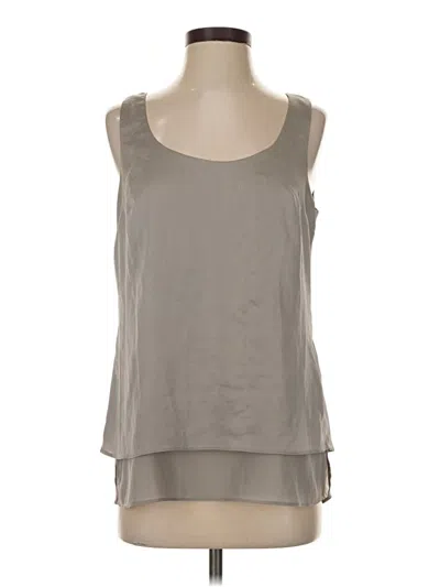 Pre-owned H By Halston Sleeveless Blouse In Gray