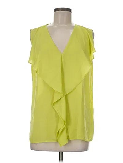 Pre-owned H By Halston Sleeveless Blouse In Green