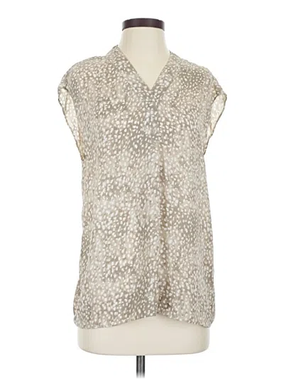 Pre-owned H By Halston Sleeveless Blouse In Ivory