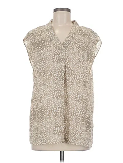 Pre-owned H By Halston Sleeveless Blouse In Ivory