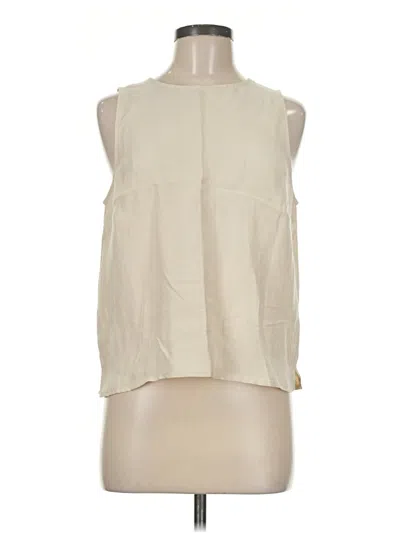 Pre-owned H By Halston Sleeveless Blouse In Ivory