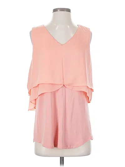 Pre-owned H By Halston Sleeveless Blouse In Pink
