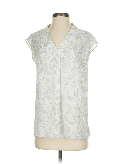 Pre-owned H By Halston Sleeveless Blouse In Silver