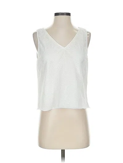 Pre-owned H By Halston Sleeveless Blouse In White