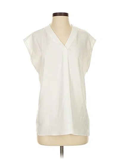 Pre-owned H By Halston Sleeveless Blouse In White
