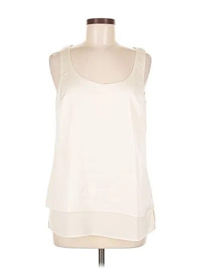 Pre-owned H By Halston Sleeveless Blouse In White