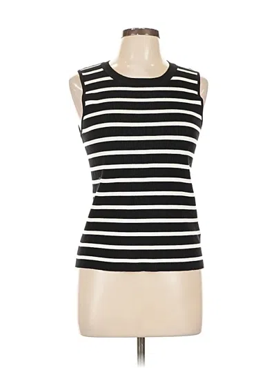 Pre-owned H By Halston Sleeveless T-shirt In Black