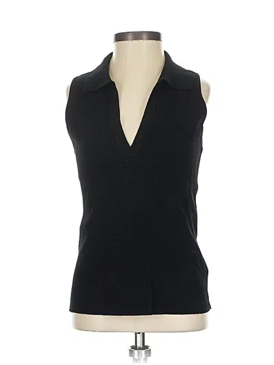 Pre-owned H By Halston Sleeveless T-shirt In Black