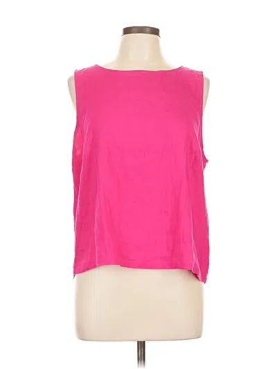 Pre-owned H By Halston Sleeveless Top Pink Boatneck Tops