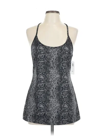 Pre-owned H By Halston Sleeveless Top Silver Halter Neckline Tops