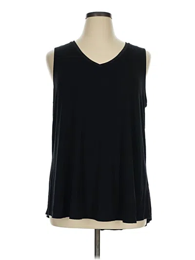 Pre-owned H By Halston Sleeveless T-shirt In Black