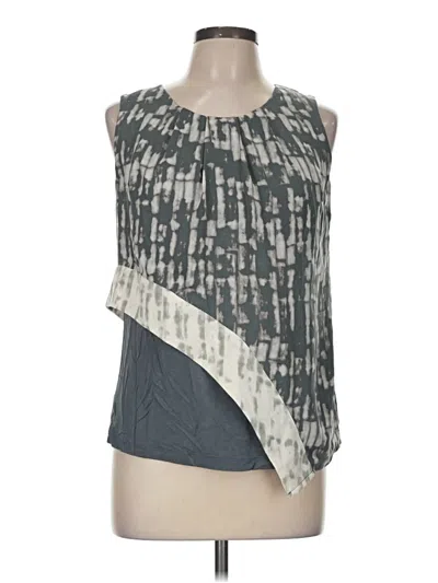 Pre-owned H By Halston Sleeveless T-shirt In Gray