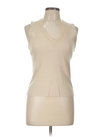 Pre-owned H By Halston Sleeveless T-shirt In White