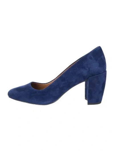 Pre-owned H By Halston Suede Pumps In Blue