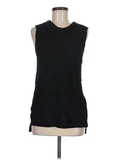 Pre-owned H By Halston Sweater Vest In Black