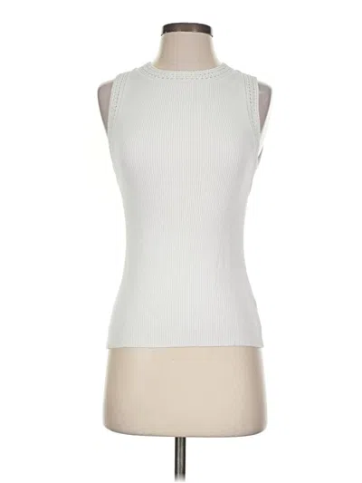 Pre-owned H By Halston Sweater Vest In Ivory