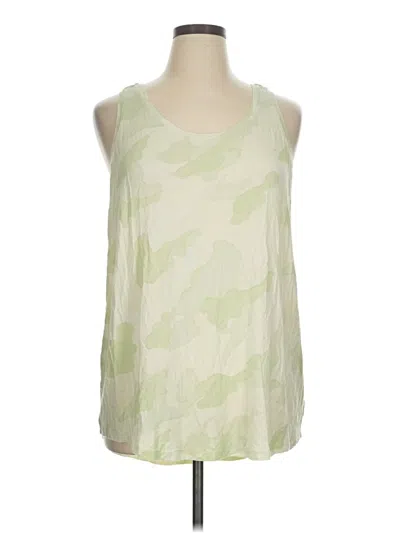 Pre-owned H By Halston Tank Top Green Halter Neckline Tops