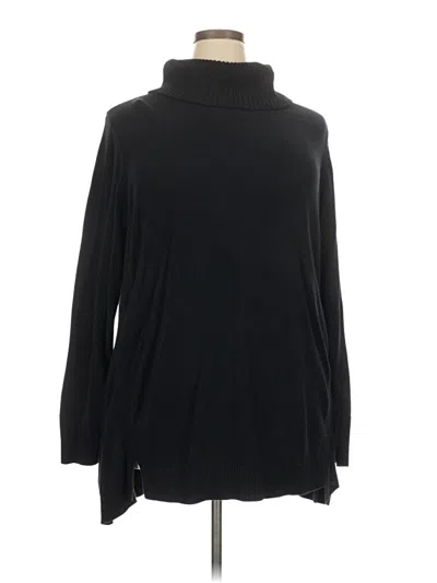 Pre-owned H By Halston Turtleneck Sweater In Black