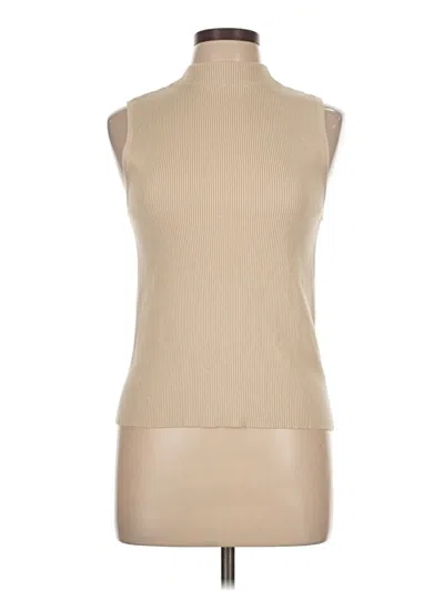 Pre-owned H By Halston Turtleneck Sweater In Brown