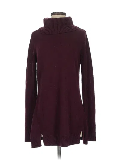 Pre-owned H By Halston Turtleneck Sweater In Burgundy