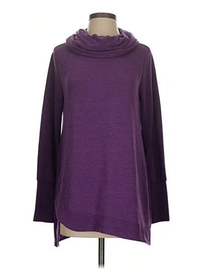 Pre-owned H By Halston Turtleneck Sweater In Purple