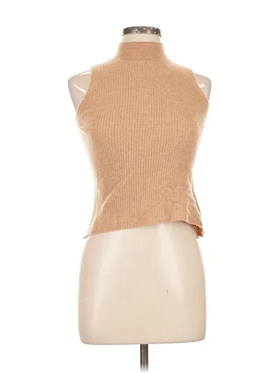 Pre-owned H By Halston Wool Pullover Sweater In Brown