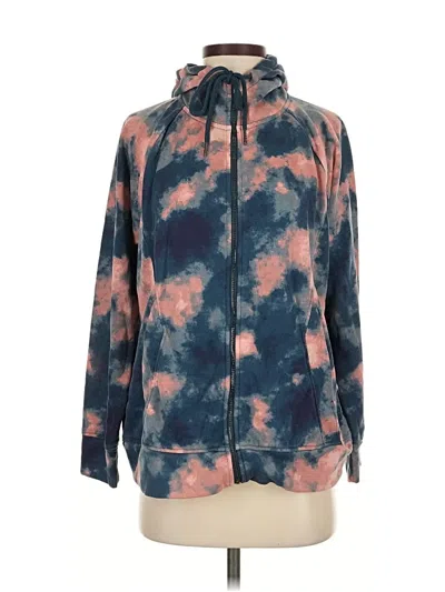 Pre-owned H By Halston Zip Up Hoodie In Blue