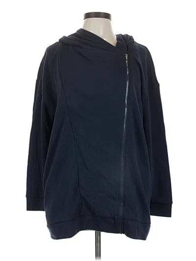 Pre-owned H By Halston Zip Up Hoodie In Blue