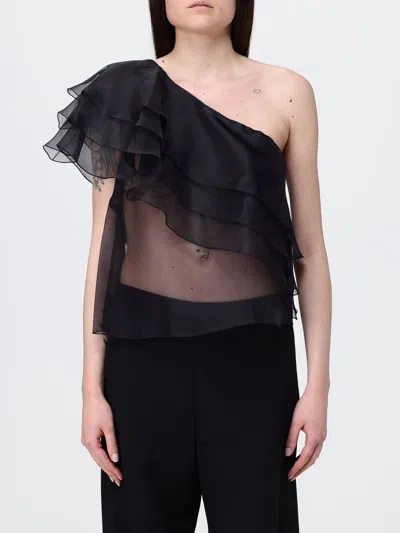 H Couture Top  Woman Color Nude In Black