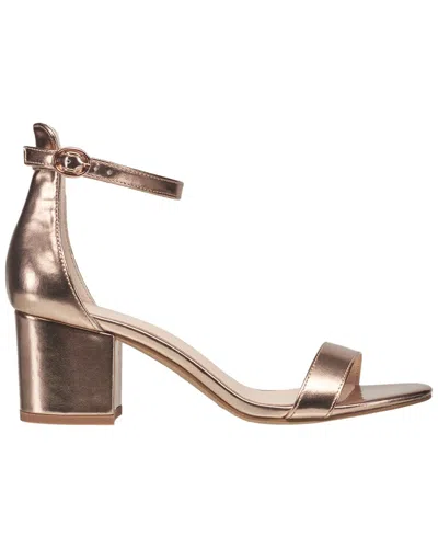 H Halston Practical Leather Sandal In Gold