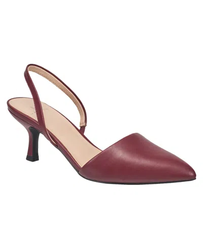 H Halston Women's Valencia Kitten Heel Pumps In Burgundy