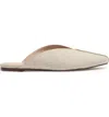 H Halston Woven Fabric Mule In Beige