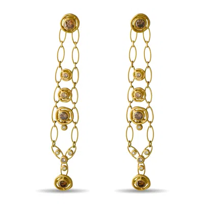 H. Stern 18k Yellow Gold 2.07ct Diamond Dangle Earrings Hs10-051625