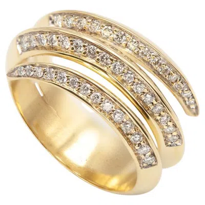 Pre-owned H. Stern 18k Yellow Gold Diamond Wrap Ring