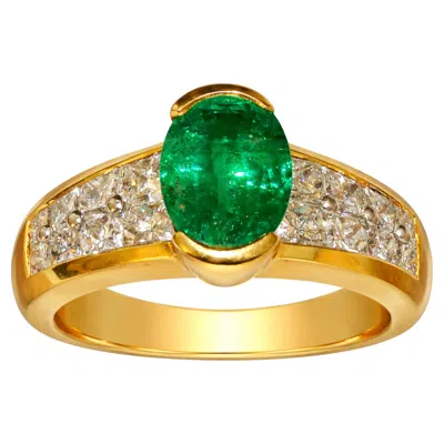 Pre-owned H. Stern 18k Yellow Gold Emerald And Diamond Ring