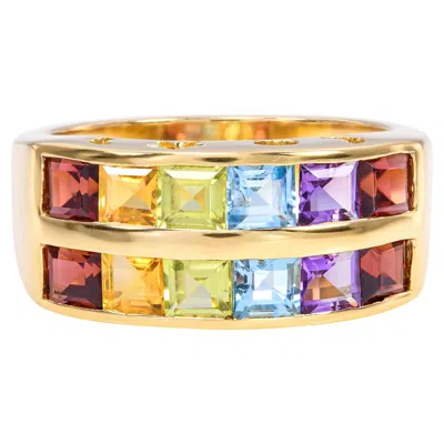 Pre-owned H. Stern H Stern 18k Yellow Gold Multi Gemstone Stars And Moon Design Ring