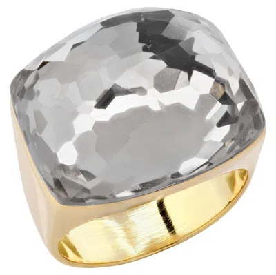 Pre-owned H. Stern By Diane Von Furstenberg Geometric Power Rock Crystal Cocktail Ring In Multi