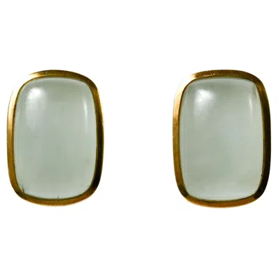 Pre-owned H. Stern Chryoprase Gold Earrings In Multi