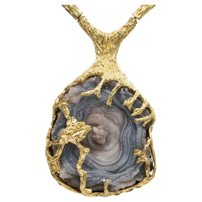 Pre-owned H. Stern Druzy Quartz Necklace In Multi