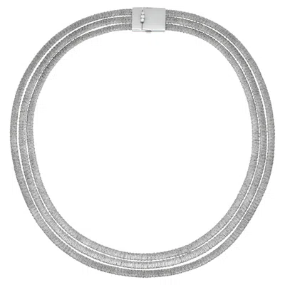 Pre-owned H. Stern Multi Row Necklace In 18k White Gold.