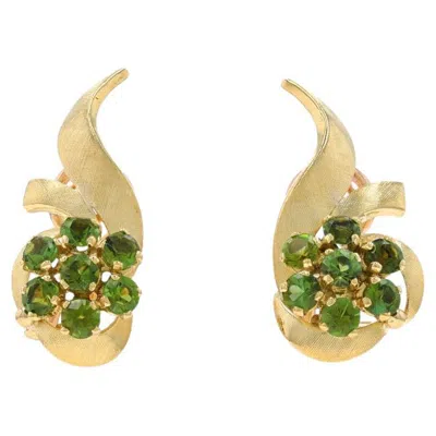 Pre-owned H. Stern Tourmaline Vintage Large Stud Earrings - Yellow Gold 18k Rnd 2.52ctw