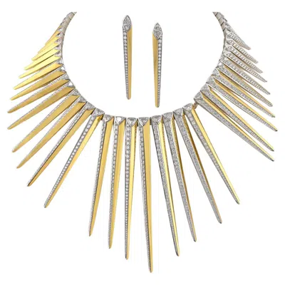 Pre-owned H. Stern Vintage Gold Diamond Demi-parure Suite, 1950s In Multi